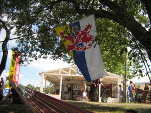 Limburgse vlag op het Sziget festival in Hongarije